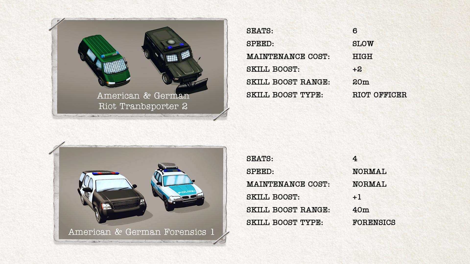 POLICE TACTICS: IMPERIO - Vehicles